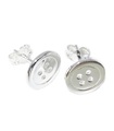 Boucles d'oreilles boutons en argent sterling .925 x 1 paire de clous boutons