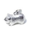 Colgante pequeño de plata de ley de conejillo de indias .925 x 1 Colgantes de mascotas cerdos