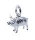 Pig SMALL sterling silver charm .925 x 1 Piggies pigs charms