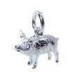 Gris SMÅ charm i sterling silver .925 x 1 Piggies gris charm