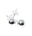 Orecchini a bottone a sfera in argento sterling da 6 mm, 925 x 1 paio di borchie con perline