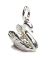 Swan fågel sterling silver charm .925 x 1 svanar fåglar charm