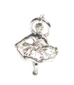 Ballerina che balla ciondolo in argento sterling .925 x 1 charms di danza classica