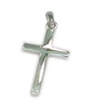 Colgante de plata de ley con cruz lisa .925 x 1 cruces santas