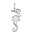 Seahorse sterling silver charm - hänge .925 x 1 sjöhästar sjarm