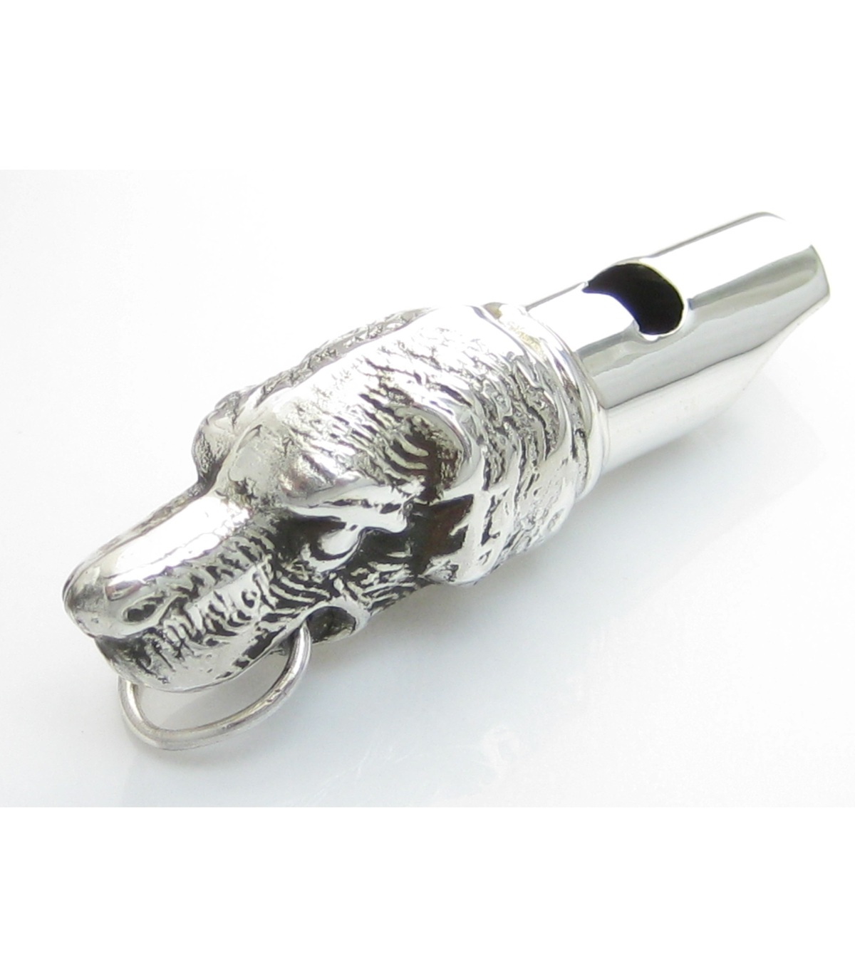 Whistle Key Ring in Sterling Silver