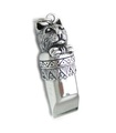 Cat Whistle sterling silver hänge charm fob .925 x 1 Katter gåvor