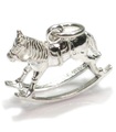 Breloque cheval à bascule en argent sterling .925 x 1 breloques pour bébés