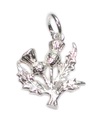 Thistle flower sterling silver charm .925 x 1 Scottish thistles charms