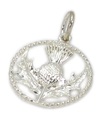 Thistle sterling silver charm .925 x1 Scottish Scotland flower charms