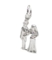 Brud Brudgummen Par gift i sterling silver charm .925 x 1 Bröllop charm