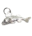 Breloque en argent sterling poisson .925 x 1 breloques de pêche de poissons