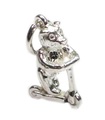 Bear riding a scooter sterling silver charm .925 x 1 Bears charms