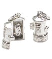 Postbox Pillar Box opening strlng silver charm .925 x1 Royal Mail charms