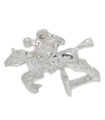 Horse and rider jumping gate sterling silver charm .925 x1 Horses charms