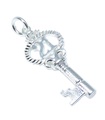 21. Geburtstag Schlüssel Sterling Silber Charm-Anhänger .925 x1 Geburtstags-Charms