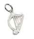 Harp sterling silver charm .925 x 1 music charms