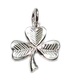 Shamrock - Clover Leaf sterling silver charm .925 x 1 Lucky charms