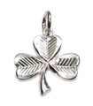 Shamrock - Klaverblad sterling zilveren bedel .925 x 1 Geluksbedels