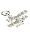 Biplane Bi -flygplan charm i sterling silver .925 x1 flygplans charm