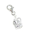 Charm de plata de ley con corona con clip de ajuste .925 x1 Colgantes de coronas reales