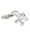 Breloque landau en argent sterling avec lien clip .925 x1 Landaus breloques poussettes