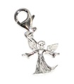 Ange avec breloque en argent sterling clip homard .925 x 1 Breloques anges