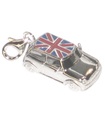 Mini auto con ciondolo in argento sterling Union Jack .925 x 1 ciondoli per auto