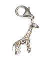 Breloque girafe en argent sterling avec pince à homard .925 x 1 Breloques girafe