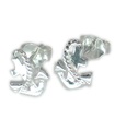 Boucles d'oreilles en argent sterling ancre avec corde .925 x 1 paire de clous