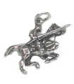 Chevalier à cheval breloque en argent sterling .925 x 1 Chevaliers à cheval