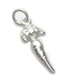 Karotte klein Sterling Silber Charm .925 x 1 Karotten Charms