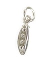 Ärtor i Pod TINY charm i sterlingsilver .925 x 1 Pea Pods berlocker