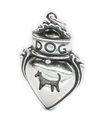 Ciondolo con ciondolo in argento sterling 2D per cani .925 x 1 Ciondoli per cani