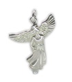 Ciondolo con ciondolo in argento sterling 2D con angelo .925 Angeli e protezione del Santo