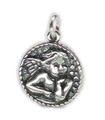 Pendentif breloque ange en argent sterling 2D .925 x 1 Breloques anges