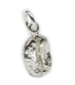 Coffee Bean sterling silver charm .925 x 1 Cofee Beans berlocker