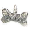 Top Dog Dogs Zawieszka w kolorze srebrnym z kością .925 x 1 Zawieszka dla psów