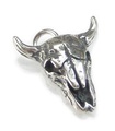 Cow Skull sterling silver charm .925 x 1 Cows Skulls charms