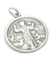 Francis of Assisi hänge i sterlingsilver .925 x 1 Francesco