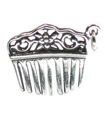 Hair Pick Grip charme en argent sterling .925 x 1 charmes de produits de beauté