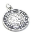 Saint Christopher charm i sterling silver .925 x 1 Saints berlocker