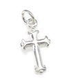 Croix petite breloque en argent sterling .925 x 1 Croix et breloques sacrées