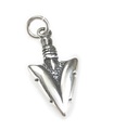 Arrow Head 2D sterling silver charm .925 x 1 Arrowhead charms