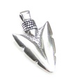 Pendentif tête de flèche en argent sterling .925 x 1 Pendentifs tête de flèche