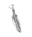 Feather 2D sterling silver charm x 1 Native American Feathers charms