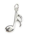 Sextonde noten charm i sterling silver .925 x 1 Musiknoter