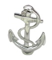 Grande breloque ou pendentif en argent sterling 2D Anchor .925 x 1 Ancres