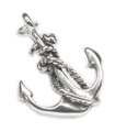 Ciondolo o ciondolo grande in argento sterling 2D Anchor .925 x 1 Anchors