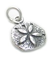 Sand Dollar SMALL sterling silver charm .925x1 sea cookie snapper kex